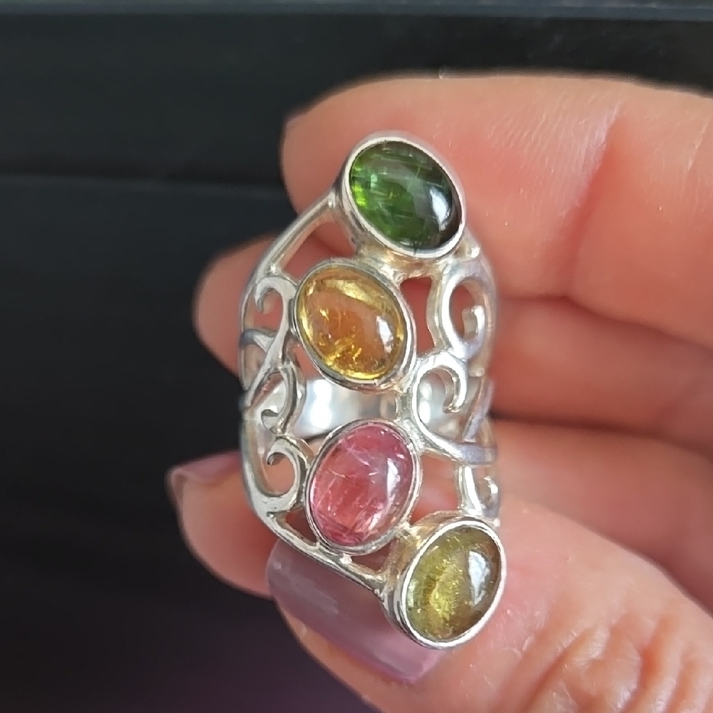 Sterling Silver Tourmaline Ring